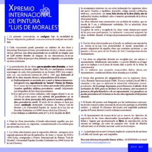 Bases para X CERTAMEN DE PINTURA “LUIS DE MORALES” 2023